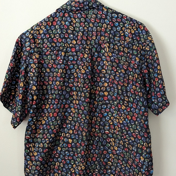 Vintage Silk button up top - Picture 5 of 5